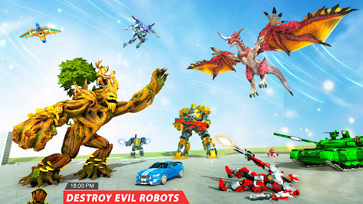 Dragon Robot Tree Robot Game  screenshots 1