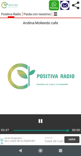 Android application Positiva Radio screenshort