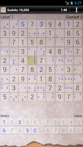 Sudoku 10,000 Trial Screen 3