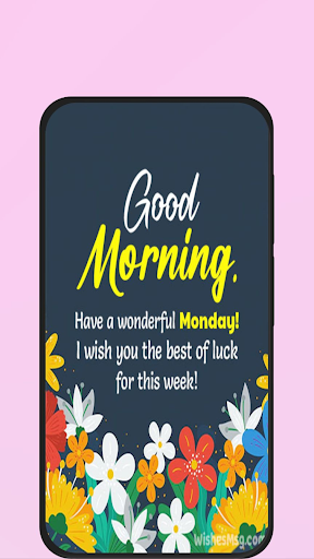 Android application monday morning greetings screenshort