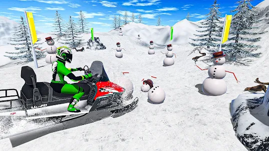 雪地 ATV 自行车赛 雪地越野赛