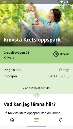 Knivsta Avfallsapp Screen 3