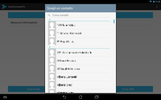 SendContactInfo Screen 3