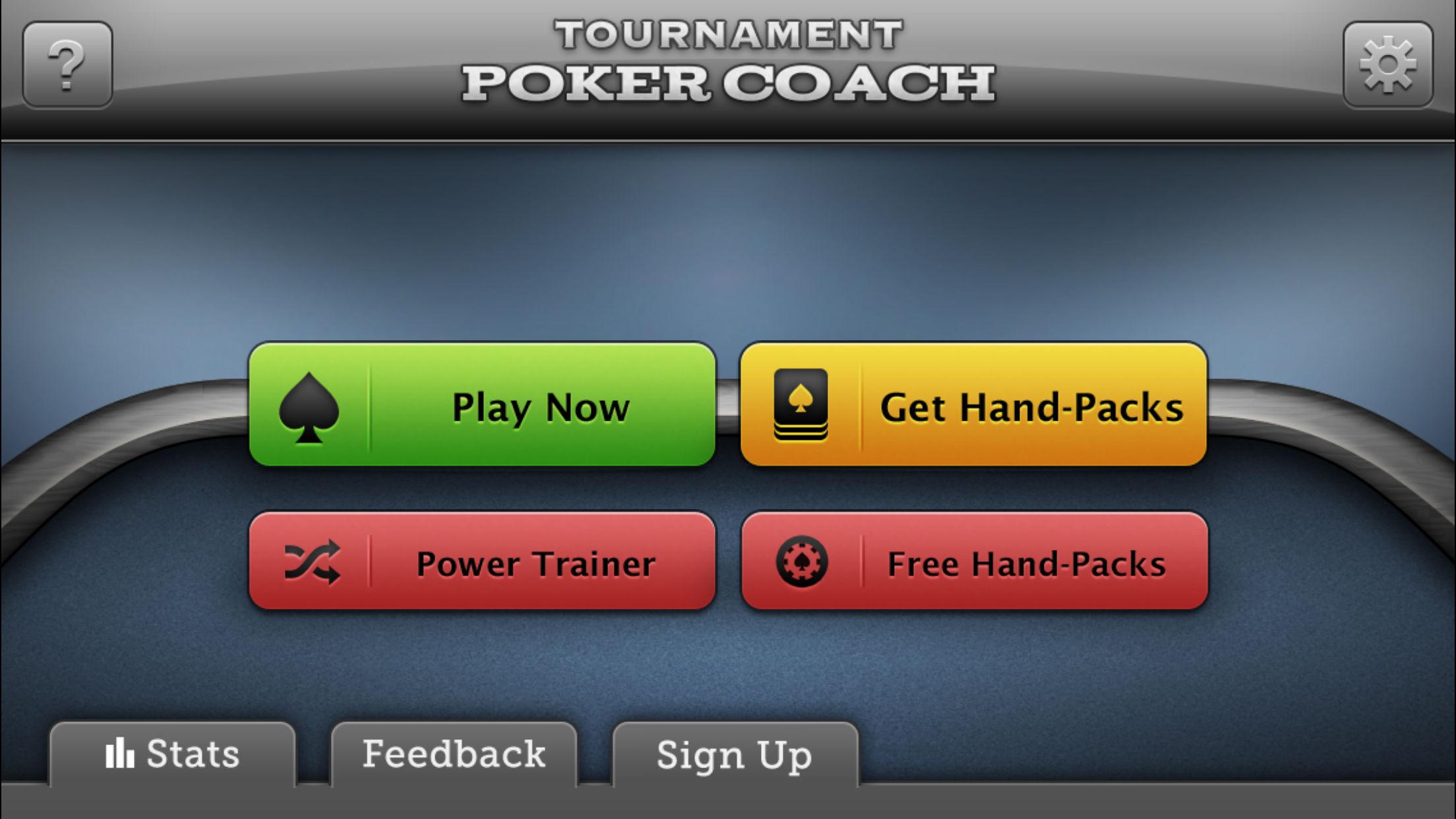 Android application Tournament Poker Coach screenshort