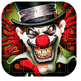 Creepy Joker Mask Typewriter icon