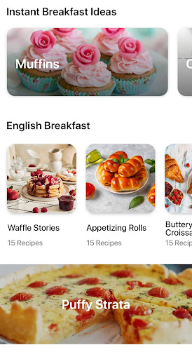 Screenshot of Breakfast Recipes App