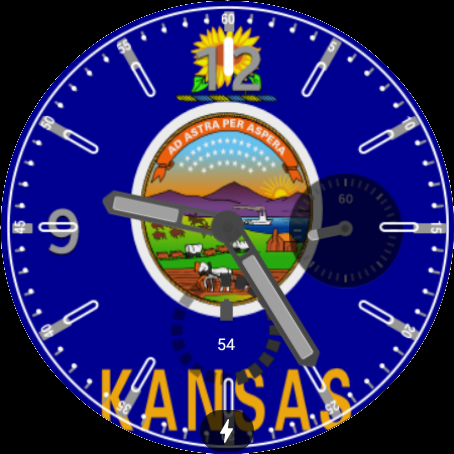 Kansas Flag Watchface Screen 2