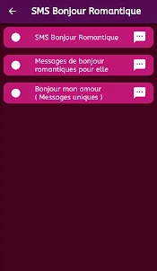 SMS Bonjour Romantique 2023