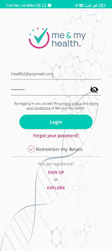 Android application Me and My Health screenshort