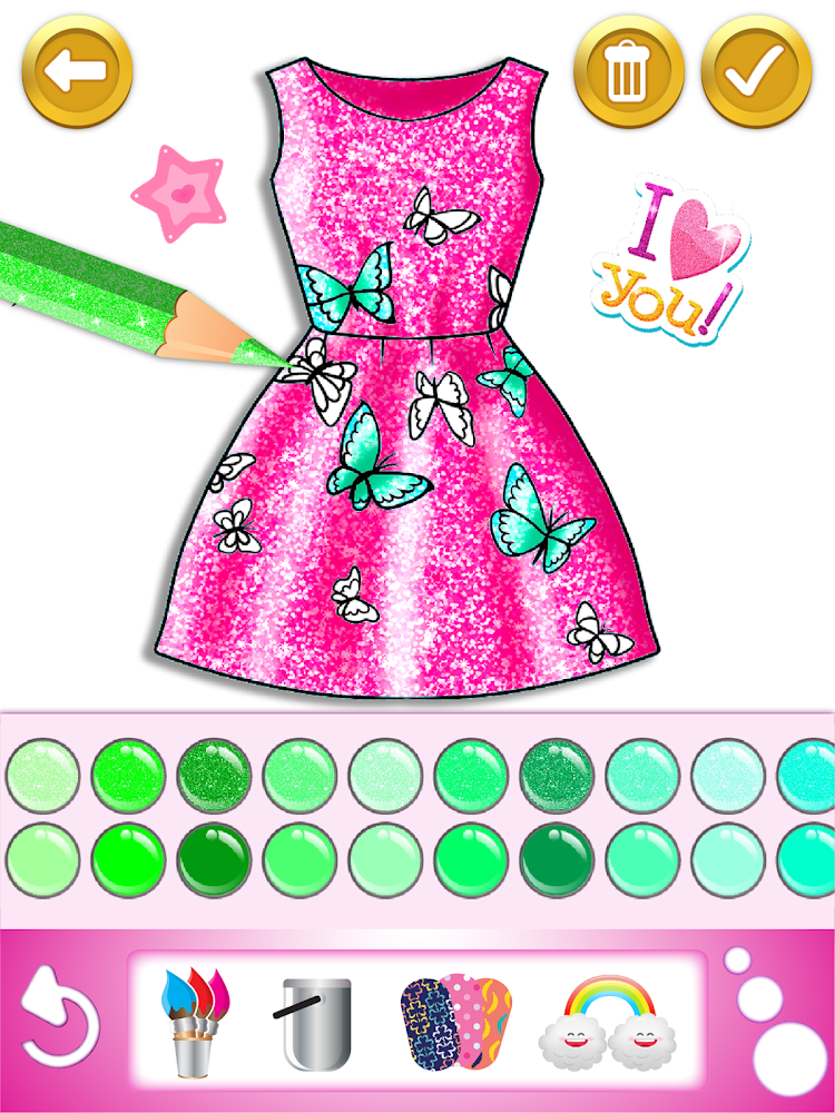 Glitter dress coloring and drawing book for Kids  Featured Image for Version 