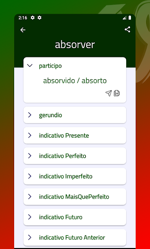 Conjugação Verbos Português Screen 3