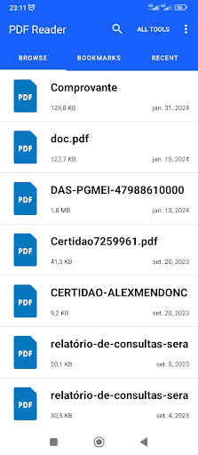 Android application PDF Reader screenshort