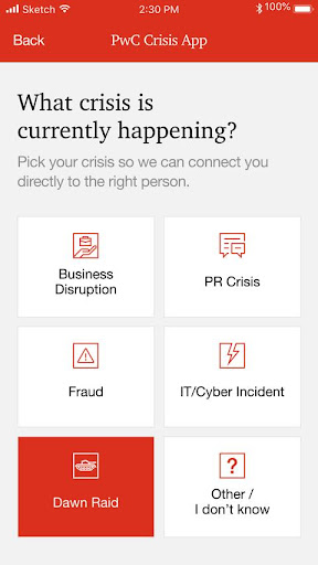 Android application PwC Crisis App screenshort