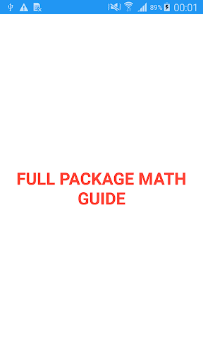 Android application Math Package Guide screenshort