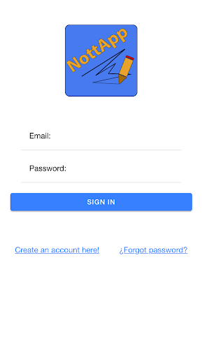 Android application NottApp screenshort