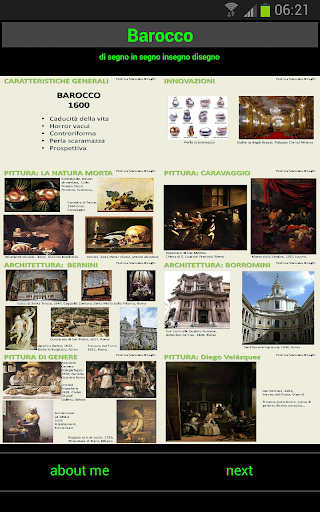 Android application Barocco Arte screenshort