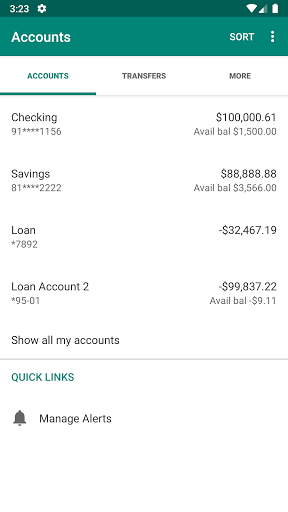 Hawaii FCU Mobile Banking Screen 3