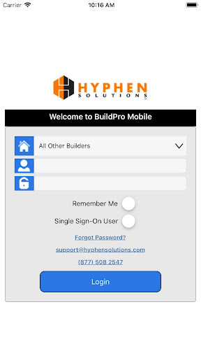 Android application BuildPro Responsive screenshort