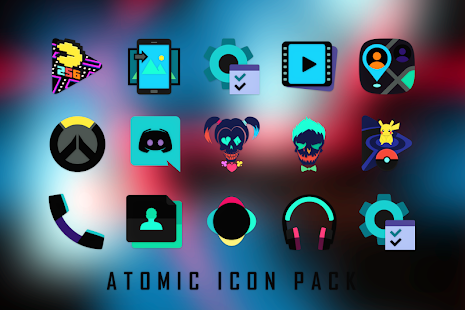 ATOMIC - Dark Retro Icon Pack Captura de pantalla