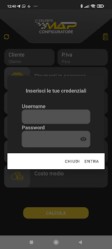Android application CelesteMapConfiguratore screenshort