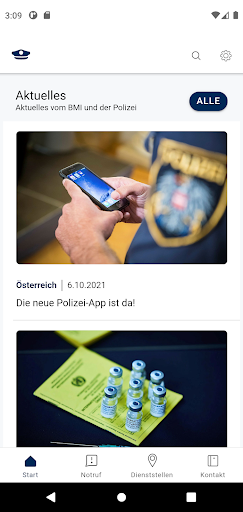 Android application Polizei screenshort