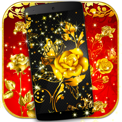Golden Rose Live Wallpaper HD
