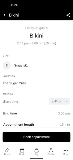 The Sugar Cube Body Sugaring Screen 3