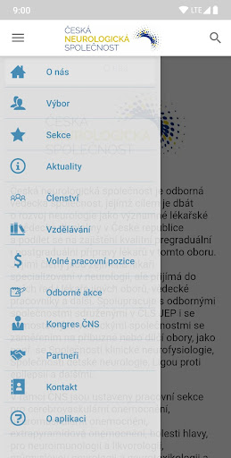 Android application Česká neurologická společnost screenshort