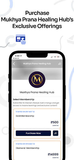 Mukhya Prana Healing Hub Screen 2