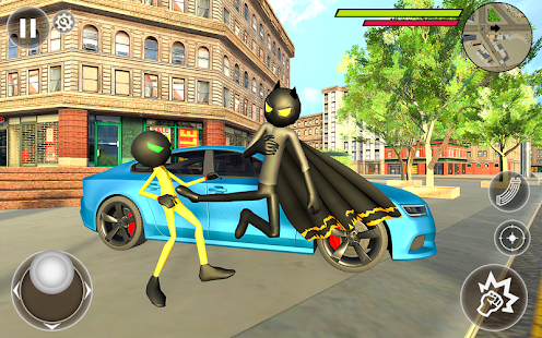 Bat Rope Hero Stickman Crime - Gangster Mafia Game 1 Screenshots 11