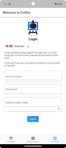 Android application CvA CnVAs Mobile screenshort