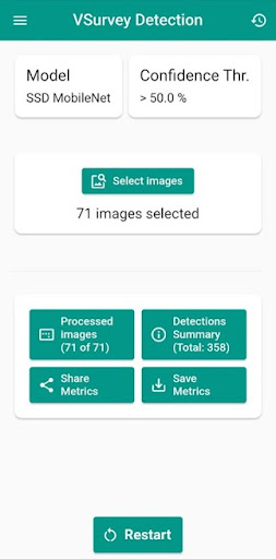 Android application Vision Object Detection screenshort