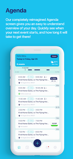 in10: Calendar and Agenda Screen 3