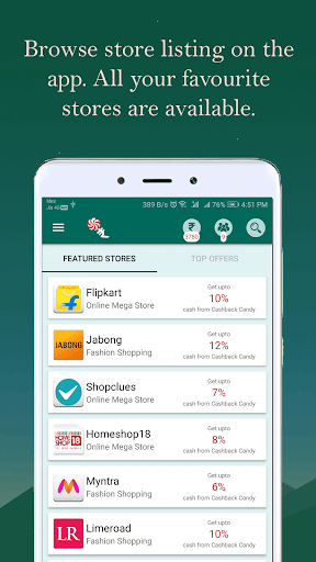 Cashback Candy - India Cashbac Screenshot 1 - AppWisp.com