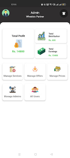 Android application Wheelsio Partner screenshort