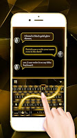 screenshot of Black Gold Glow Theme