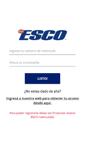 Android application ESCO Catálogos screenshort