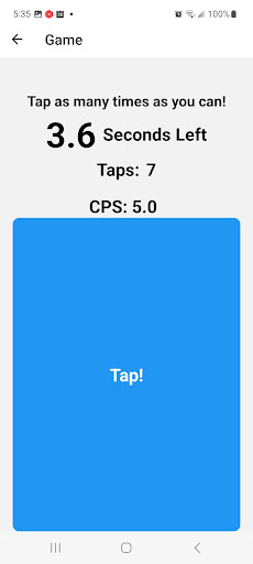 CPS Test Pro- Click Speed Test Screen 3