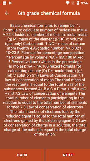 6th Grade Chemistry Formula Screen 2