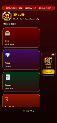 55 club screenshot