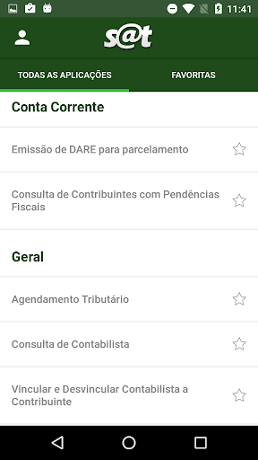 Android application SAT Contribuinte screenshort