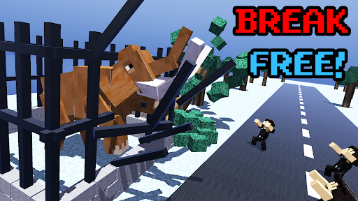 Blocky Dino Park Mammoth Rage Screenshot 1 - AppWisp.com