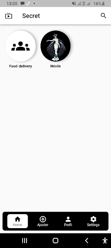 Android application Secret screenshort