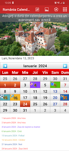 Android application Romania Calendar 2023 screenshort