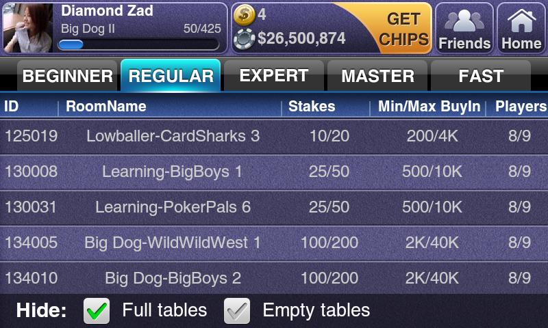 Android application Texas HoldEm Poker Deluxe screenshort
