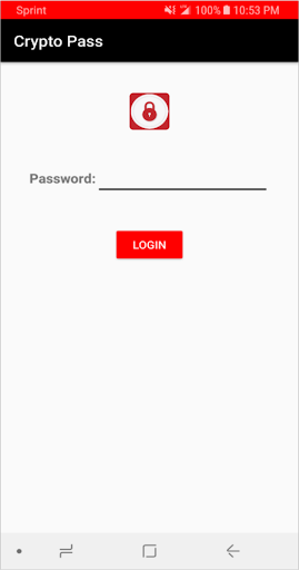 Android application Crypto Pass screenshort