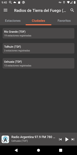 Radios de Tierra del Fuego (AM Screen 2