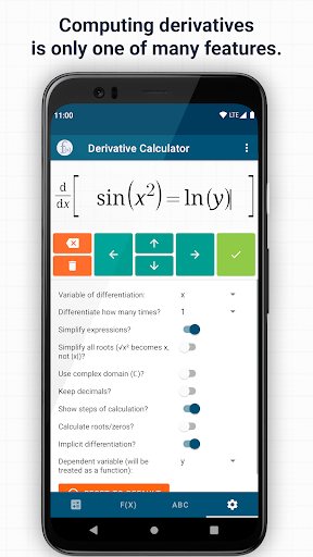 Screenshot of Derivative Calculator w/Steps
