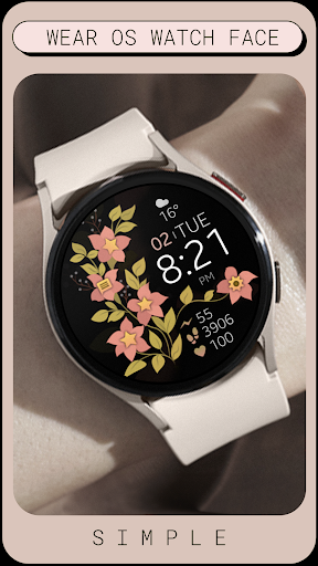 Petals Digital Watch Face Screen 2