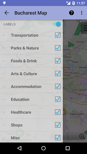 Bucharest Offline City Map Screen 2